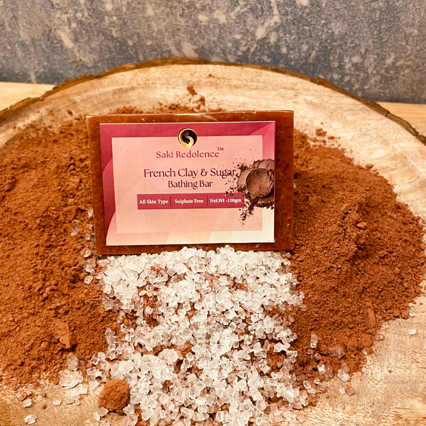 French Clay & Sugar Soap โ Gentle Exfoliating French Clay Soap for Sensitive Skin (100gm)