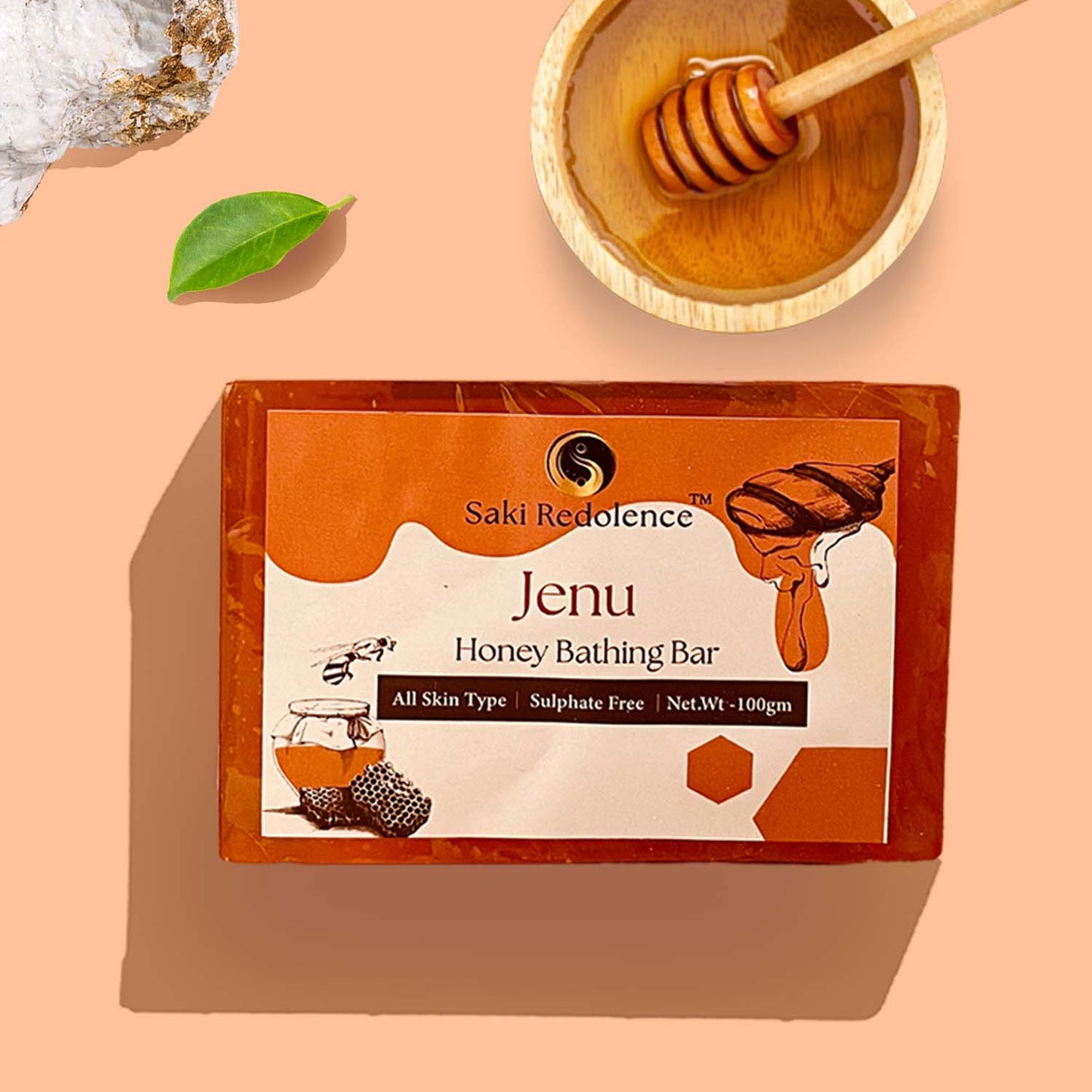 Jenu Honey Bathing Bar โ Nourishing Honey Soap for Soft, Radiant Skin (100gm)