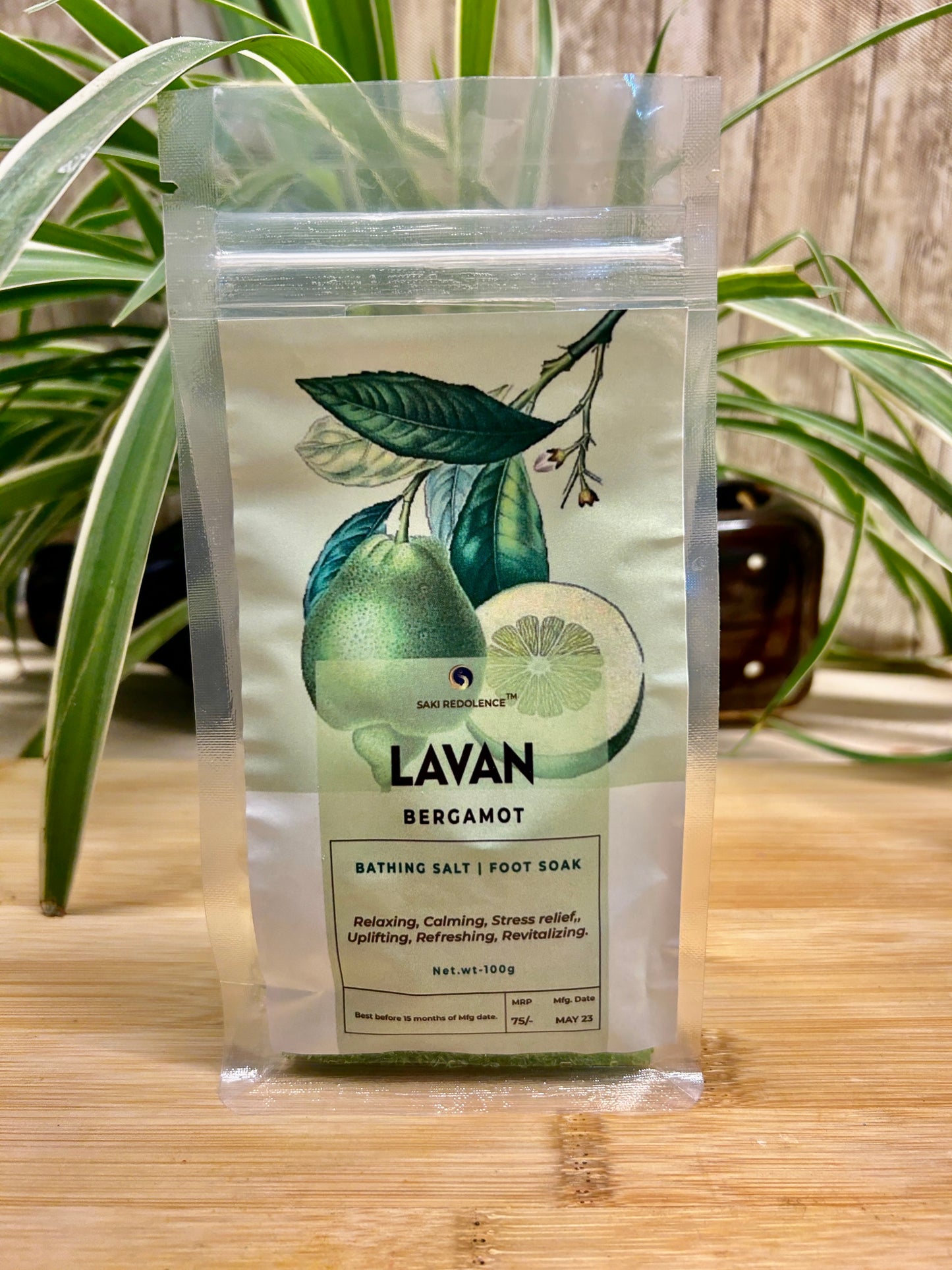 Aromatherapy Bergamot Epsom Salt โ Refresh & Rejuvenate (100gm)